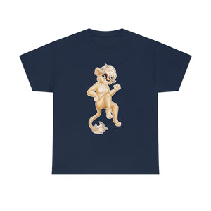 Lion Girl - T-Shirt T-Shirt Artworktee Navy Blue S 