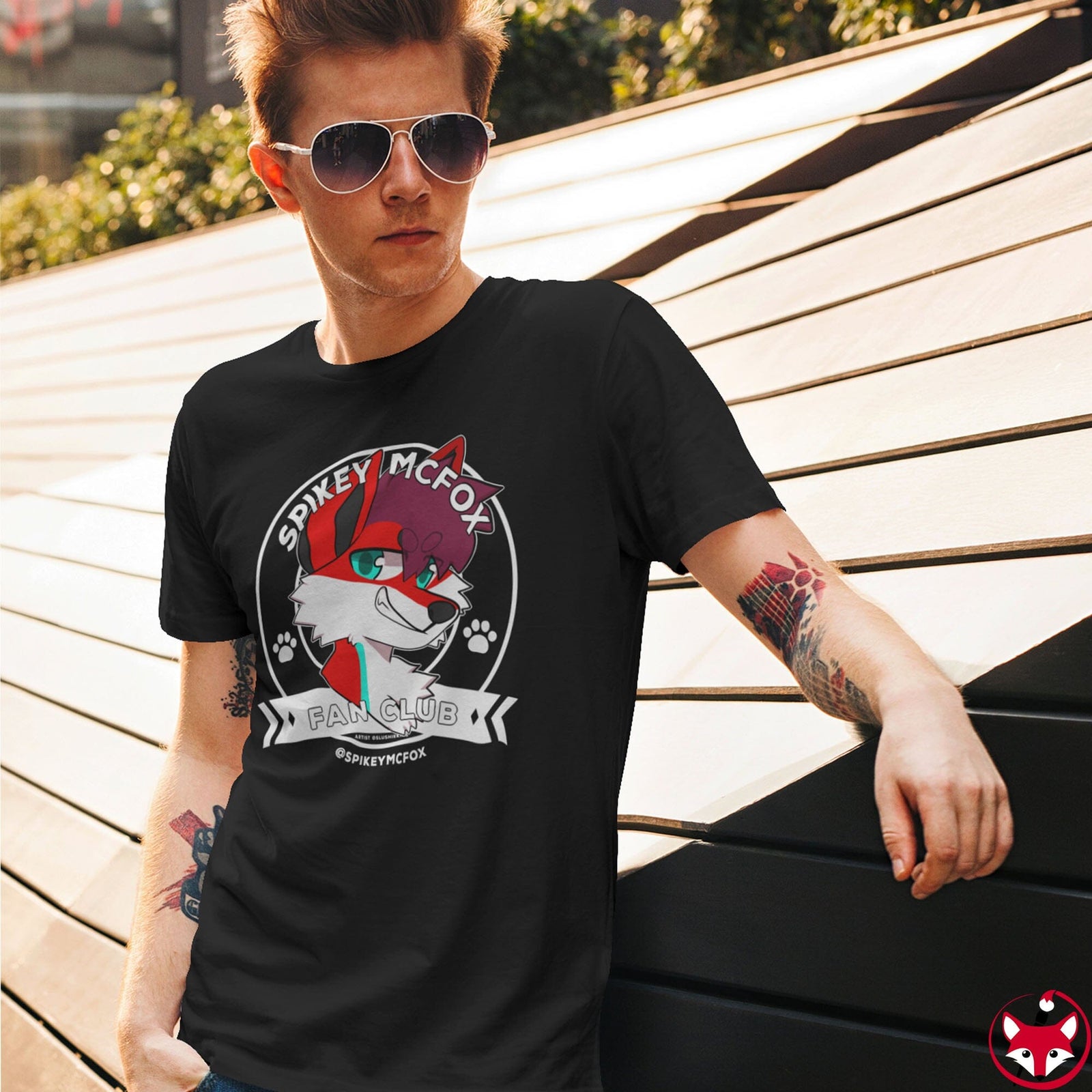 McFox Fan Club - T-Shirt T-Shirt AFLT-Spikey McFox 