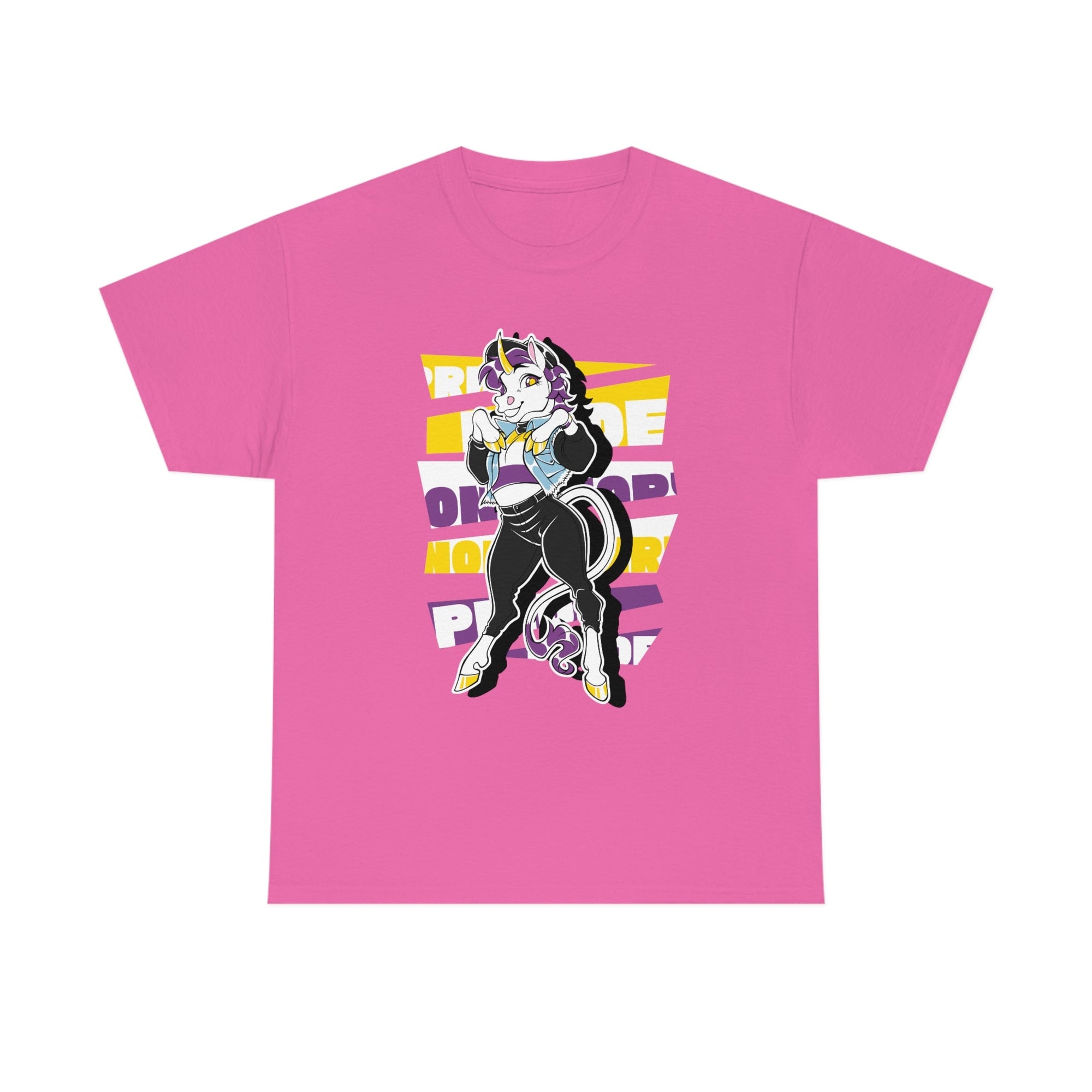 Non Binary Pride Avalon Unicorn - T-Shirt T-Shirt Artworktee Pink S 