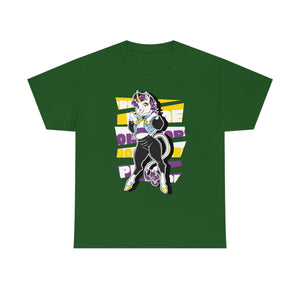Non Binary Pride Avalon Unicorn - T-Shirt T-Shirt Artworktee Green S 