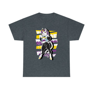 Non Binary Pride Avalon Unicorn - T-Shirt T-Shirt Artworktee Dark Heather S 
