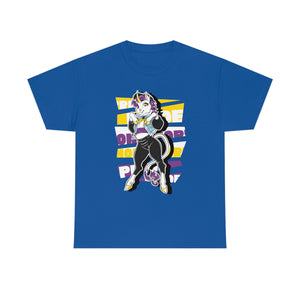 Non Binary Pride Avalon Unicorn - T-Shirt T-Shirt Artworktee Royal Blue S 