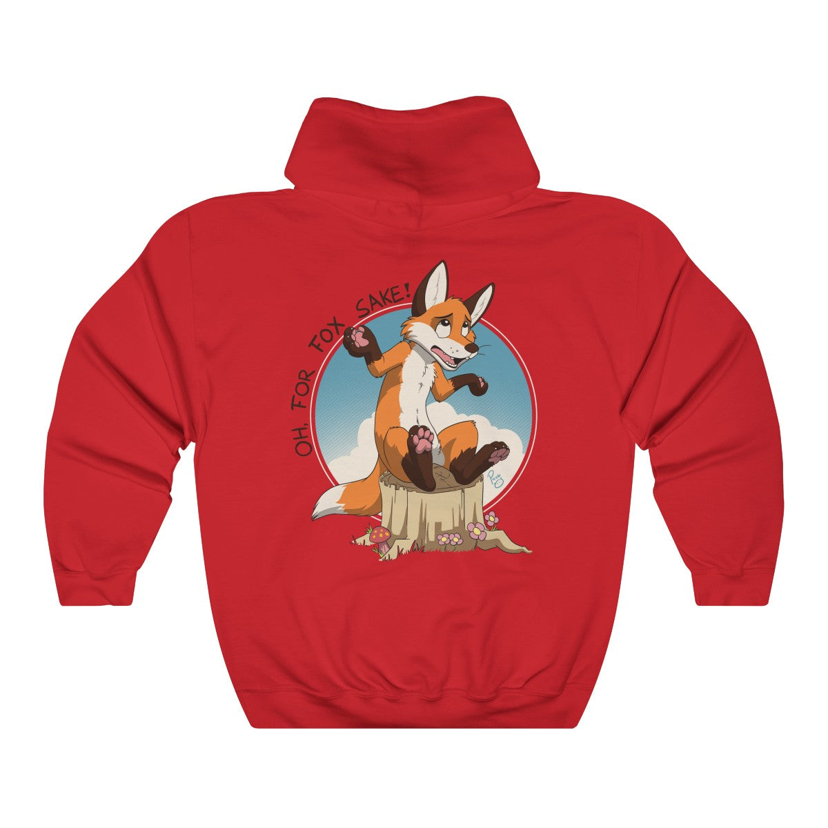 Oh For Fox Sake Brown Text - Hoodie Hoodie Paco Panda Red S 