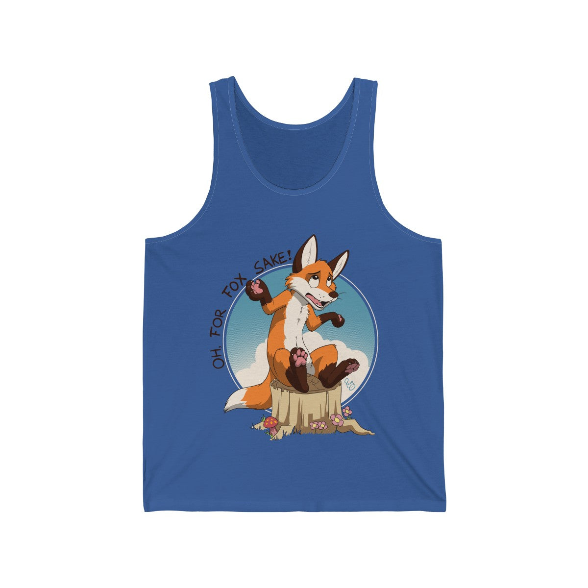 Oh For Fox Sake Brown Text - Tank Top Tank Top Paco Panda Royal Blue XS 