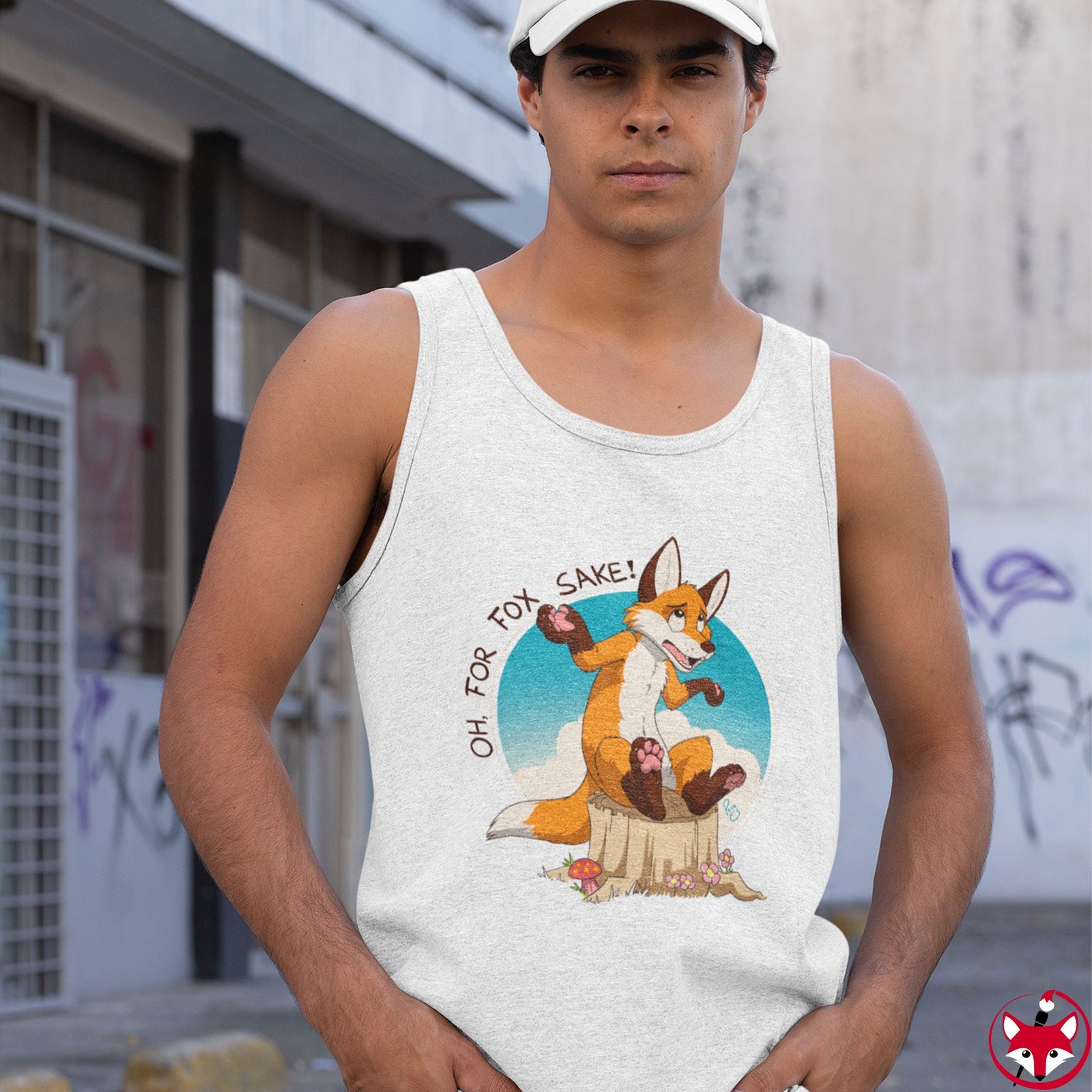 Oh For Fox Sake Brown Text - Tank Top Tank Top Paco Panda 