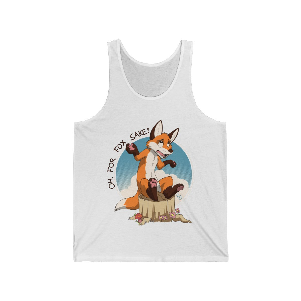 Oh For Fox Sake Brown Text - Tank Top Tank Top Paco Panda White XS 