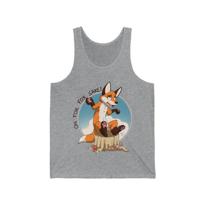 Oh For Fox Sake Brown Text - Tank Top Tank Top Paco Panda Heather XS 