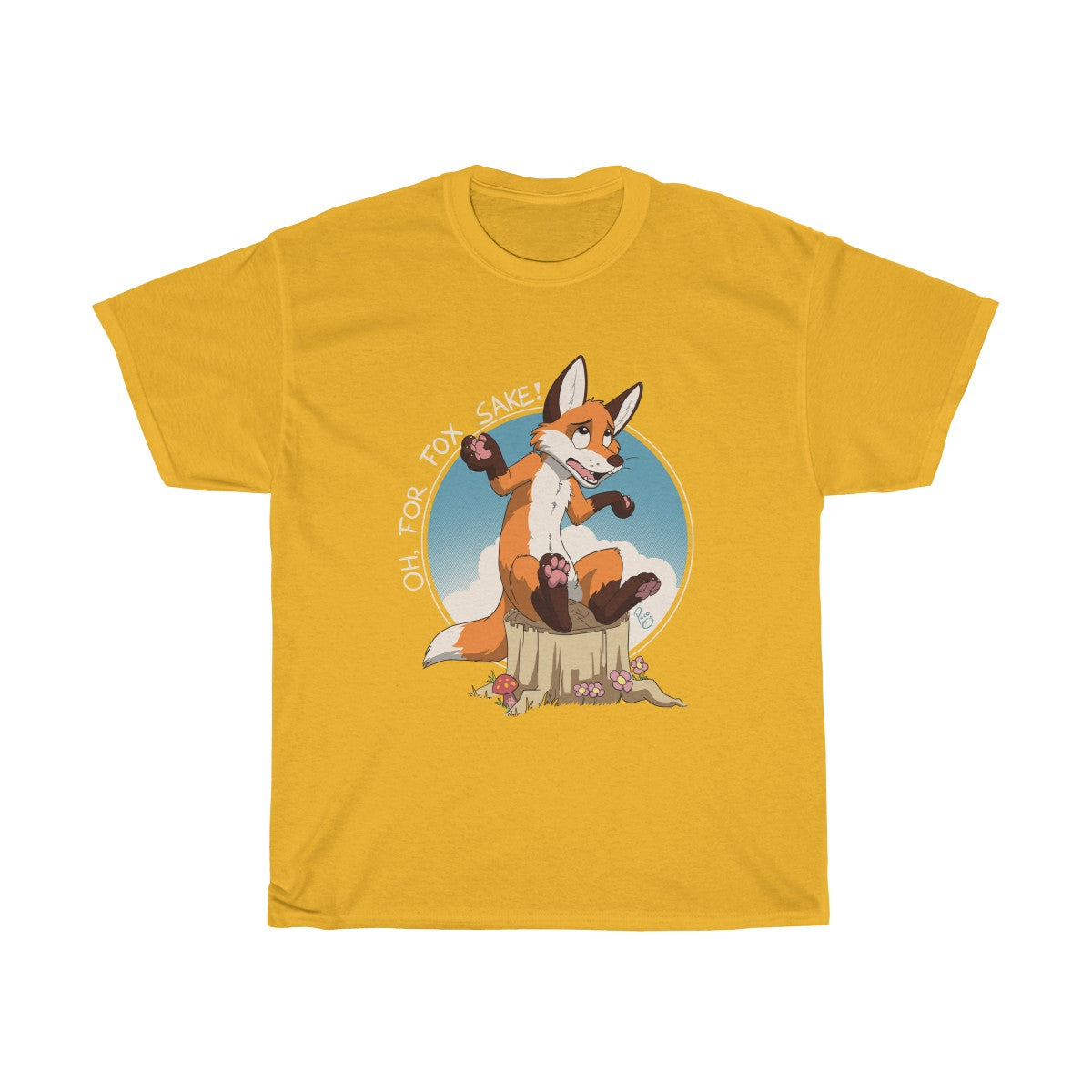 Oh For Fox Sake White Text - T-Shirt T-Shirt Paco Panda Gold S 