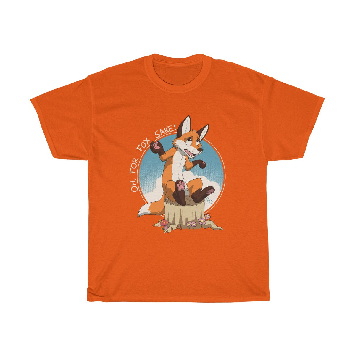 Oh For Fox Sake White Text - T-Shirt T-Shirt Paco Panda Orange S 