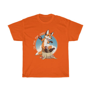 Oh For Fox Sake White Text - T-Shirt T-Shirt Paco Panda Orange S 