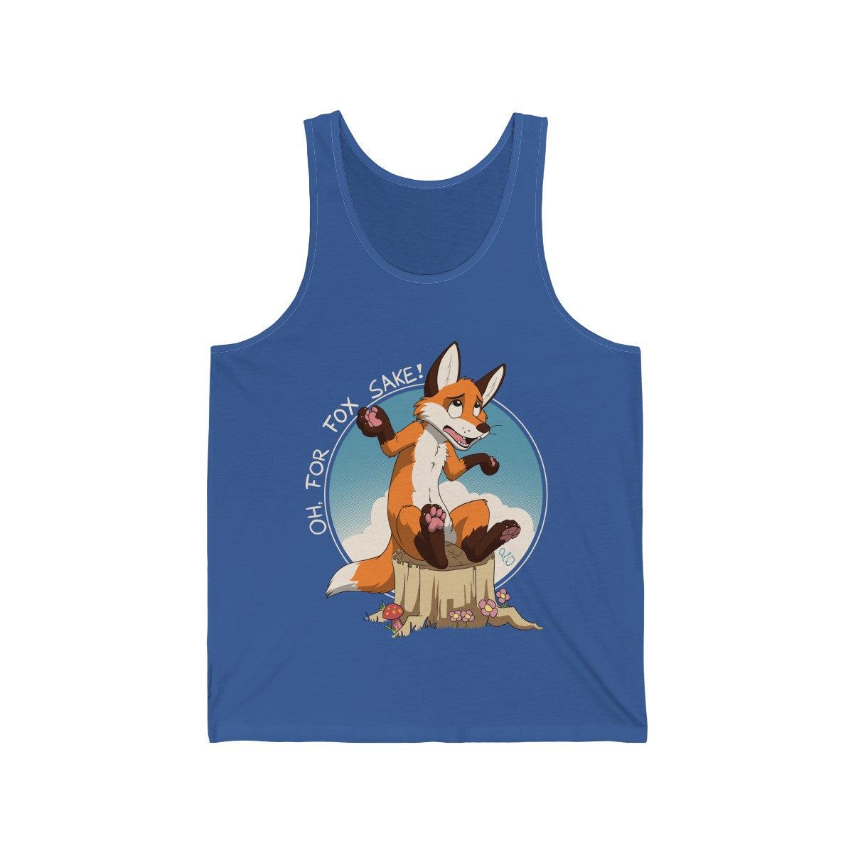 Oh For Fox Sake White Text - Tank Top Tank Top Paco Panda Royal Blue XS 