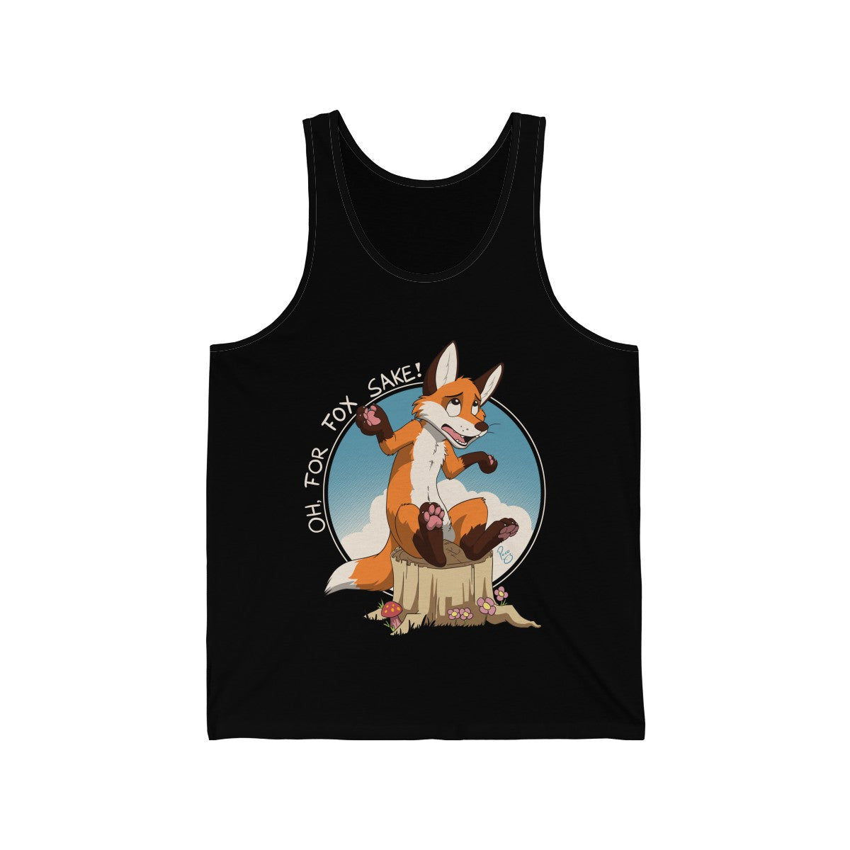 Oh For Fox Sake White Text - Tank Top Tank Top Paco Panda Black XS 