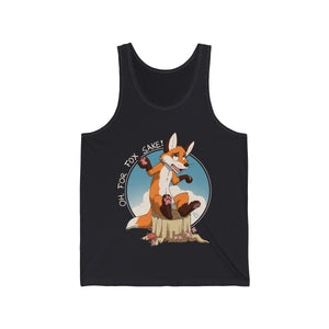 Oh For Fox Sake White Text - Tank Top Tank Top Paco Panda Dark Grey XS 