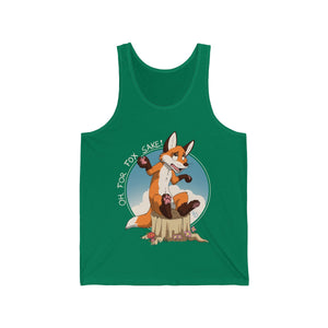 Oh For Fox Sake White Text - Tank Top Tank Top Paco Panda Green XS 