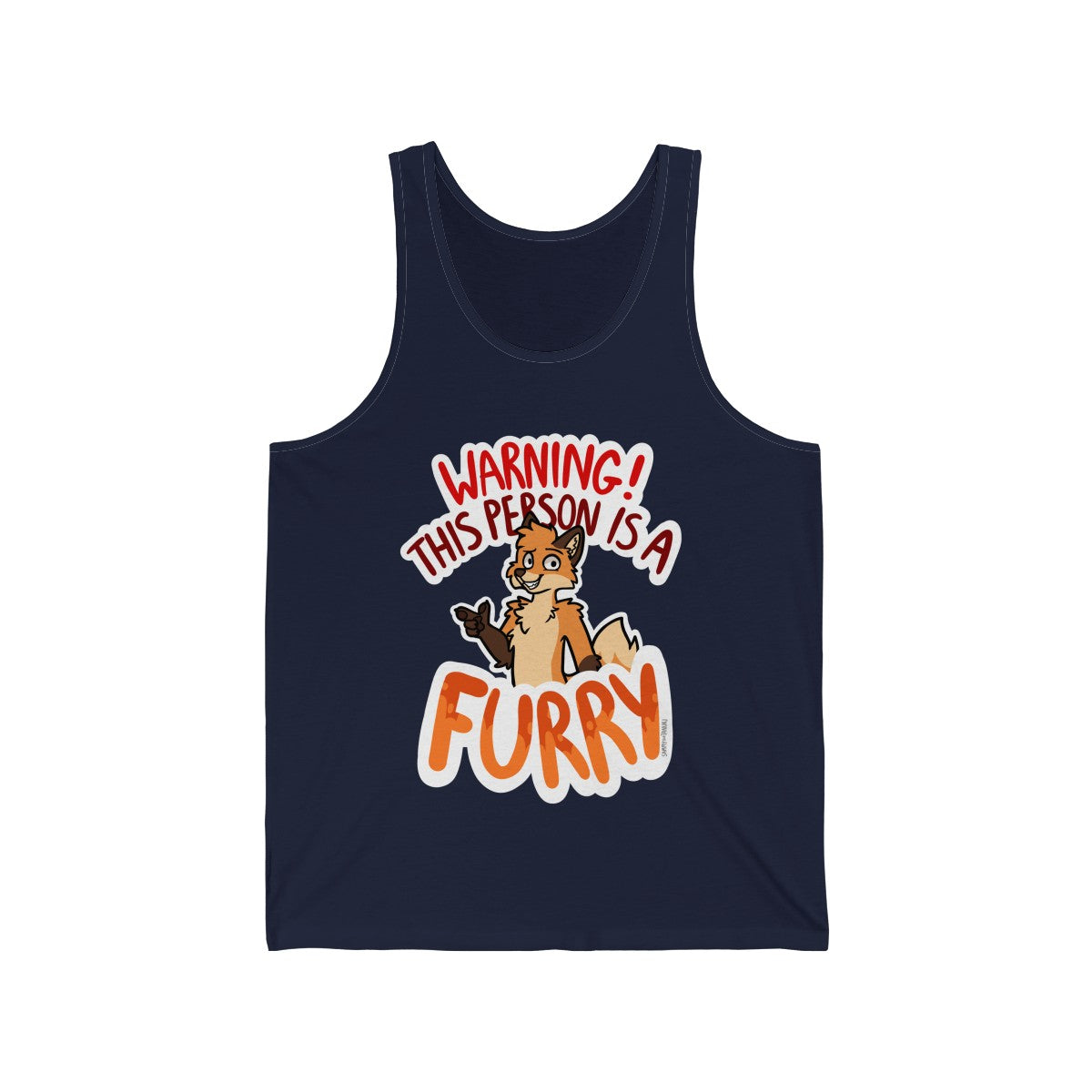 Orange Fox - Tank Top Tank Top Sammy The Tanuki Navy Blue XS 