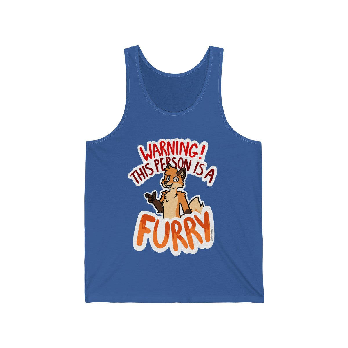 Orange Fox - Tank Top Tank Top Sammy The Tanuki Royal Blue XS 