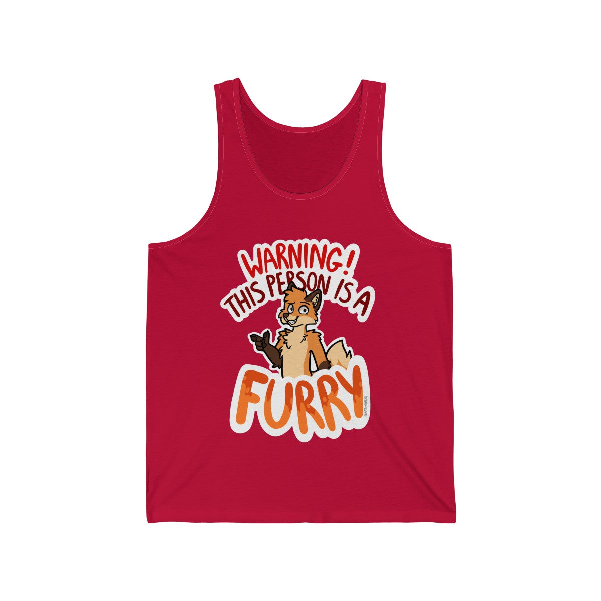 Orange Fox - Tank Top Tank Top Sammy The Tanuki Red XS 