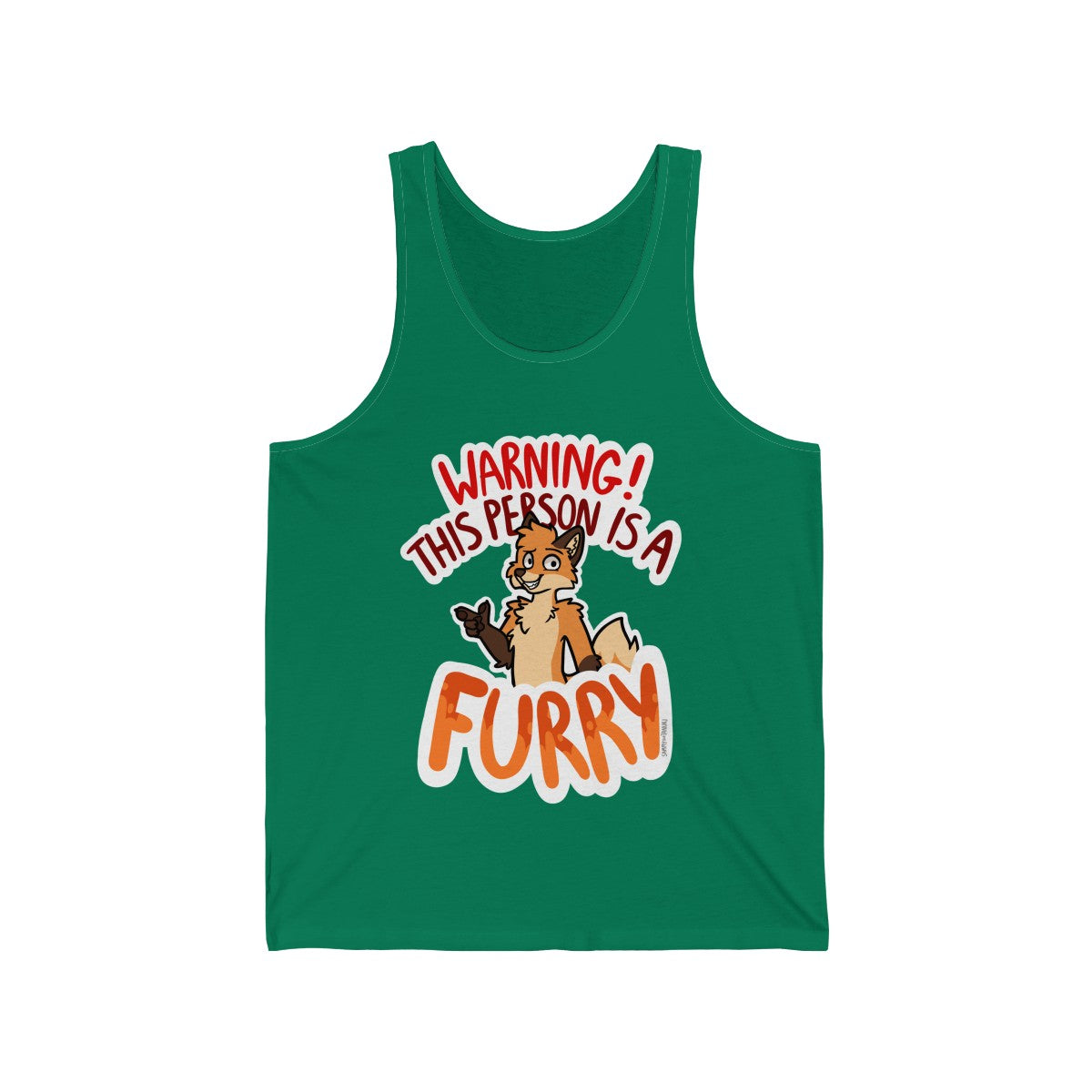 Orange Fox - Tank Top Tank Top Sammy The Tanuki Green XS 