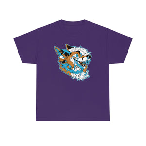 Orange and Blue - T-Shirt T-Shirt Artworktee Purple S 