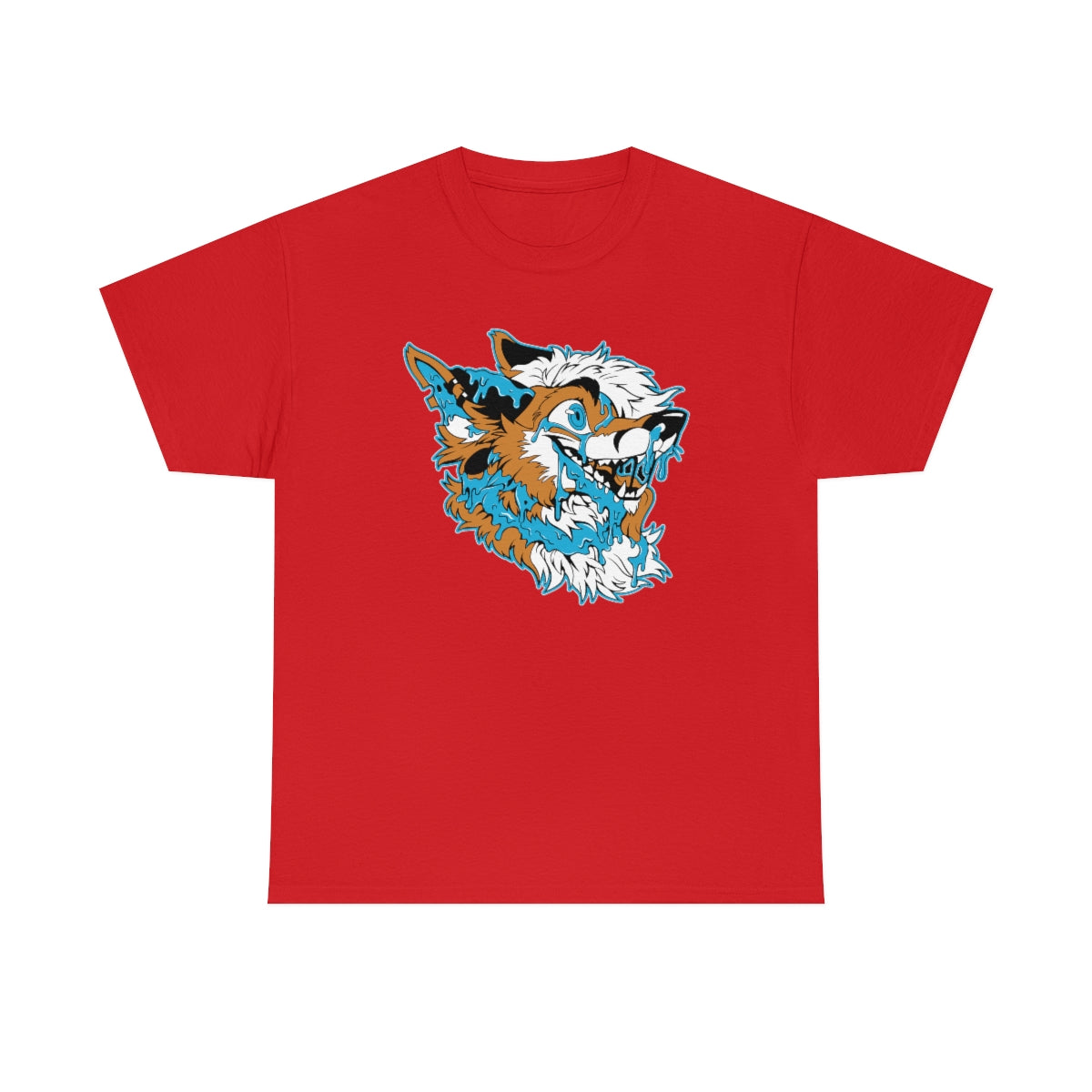 Orange and Blue - T-Shirt T-Shirt Artworktee Red S 