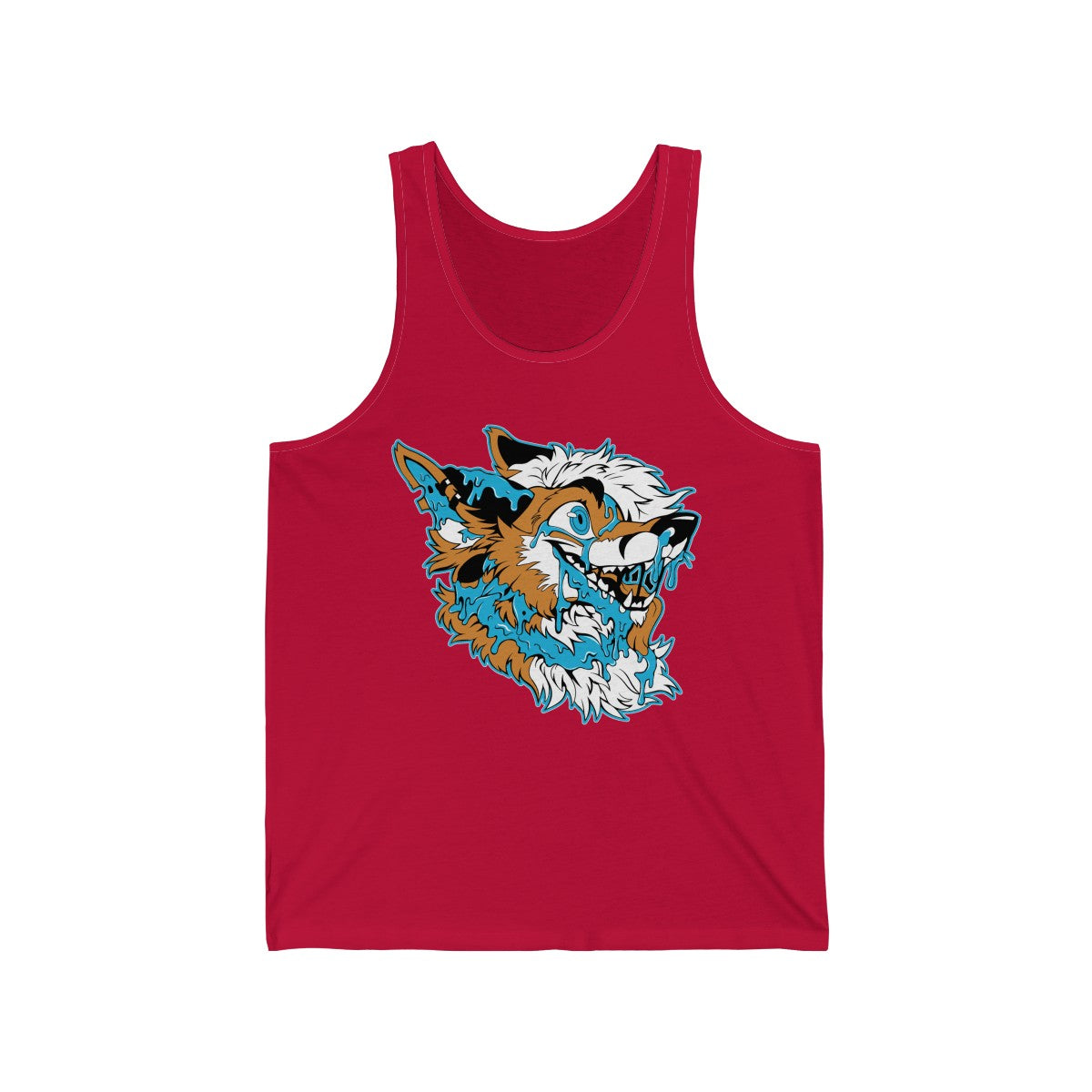 Orange and Blue - Tank Top Tank Top Artworktee Red XS 