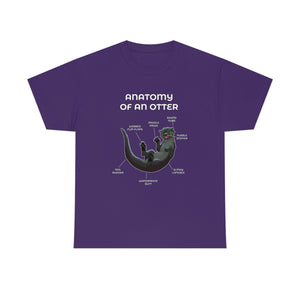 Otter Black - T-Shirt T-Shirt Artworktee Purple S 