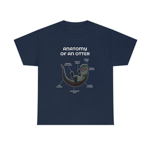 Otter Black - T-Shirt T-Shirt Artworktee Navy Blue S 