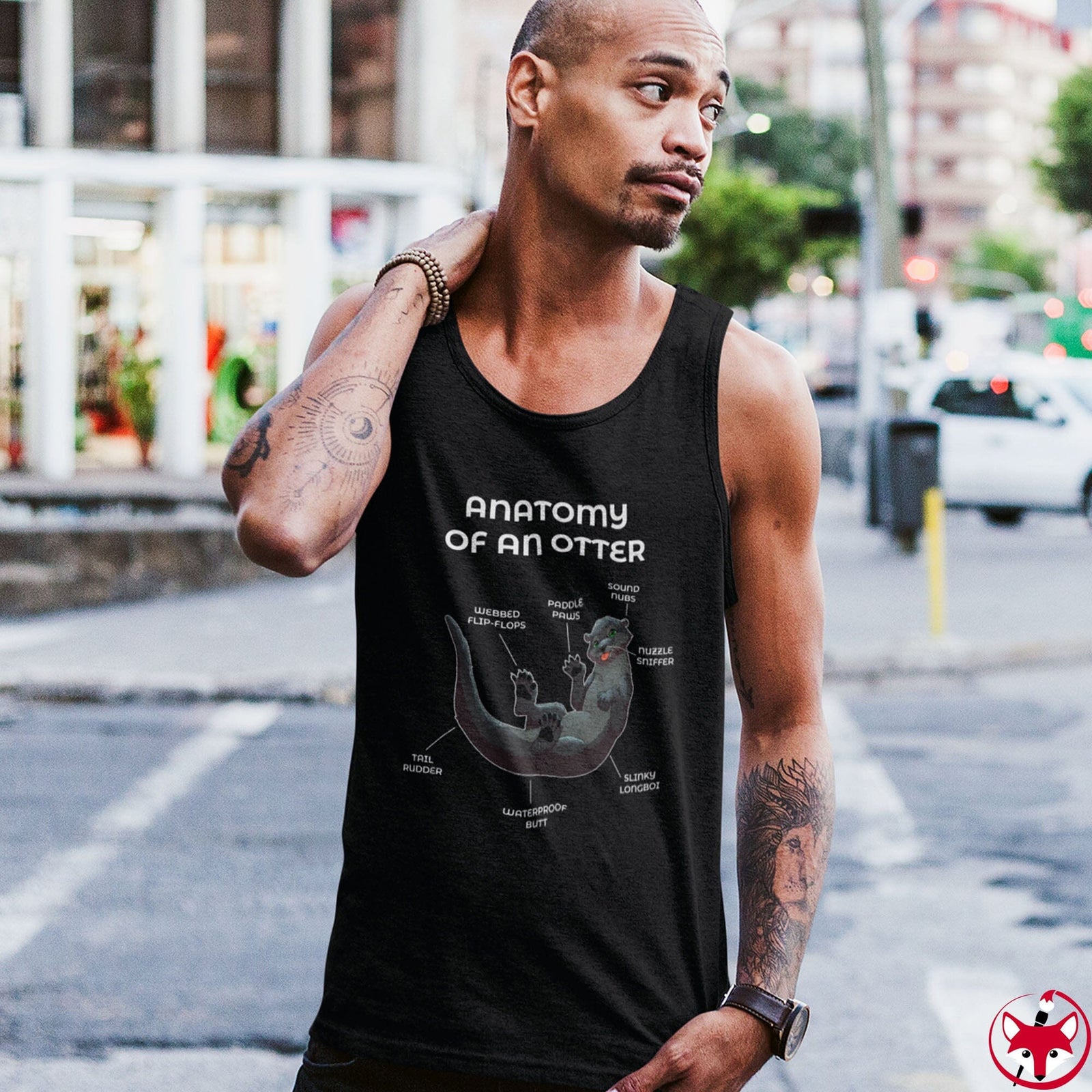 Otter Black - Tank Top Tank Top Artworktee 