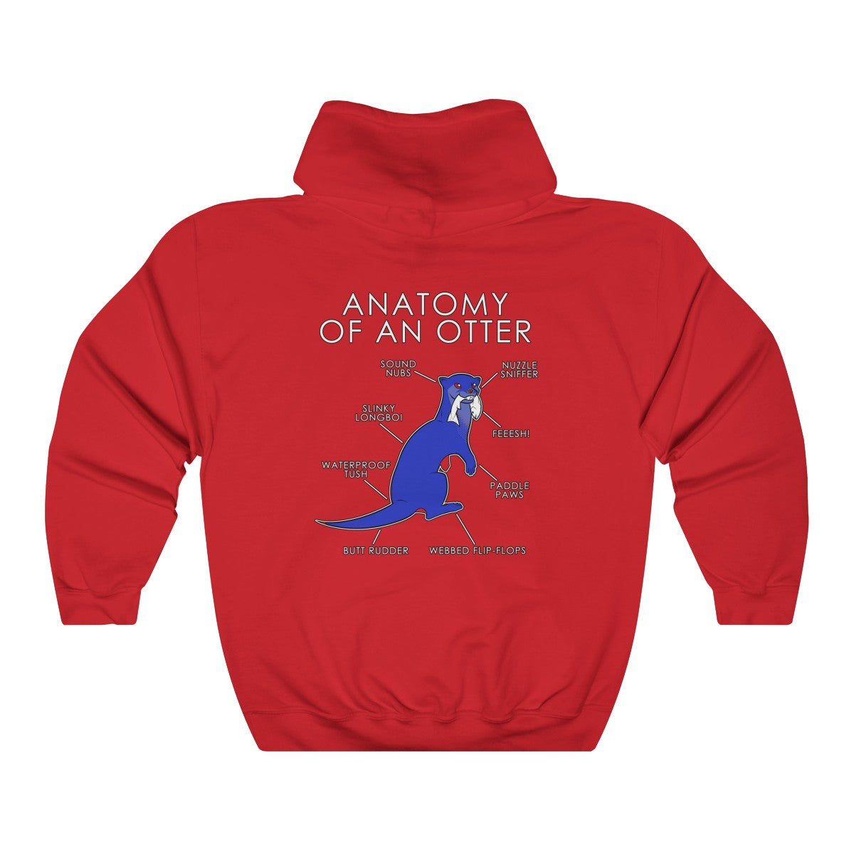 Otter Blue - Hoodie Hoodie Artworktee Red S 