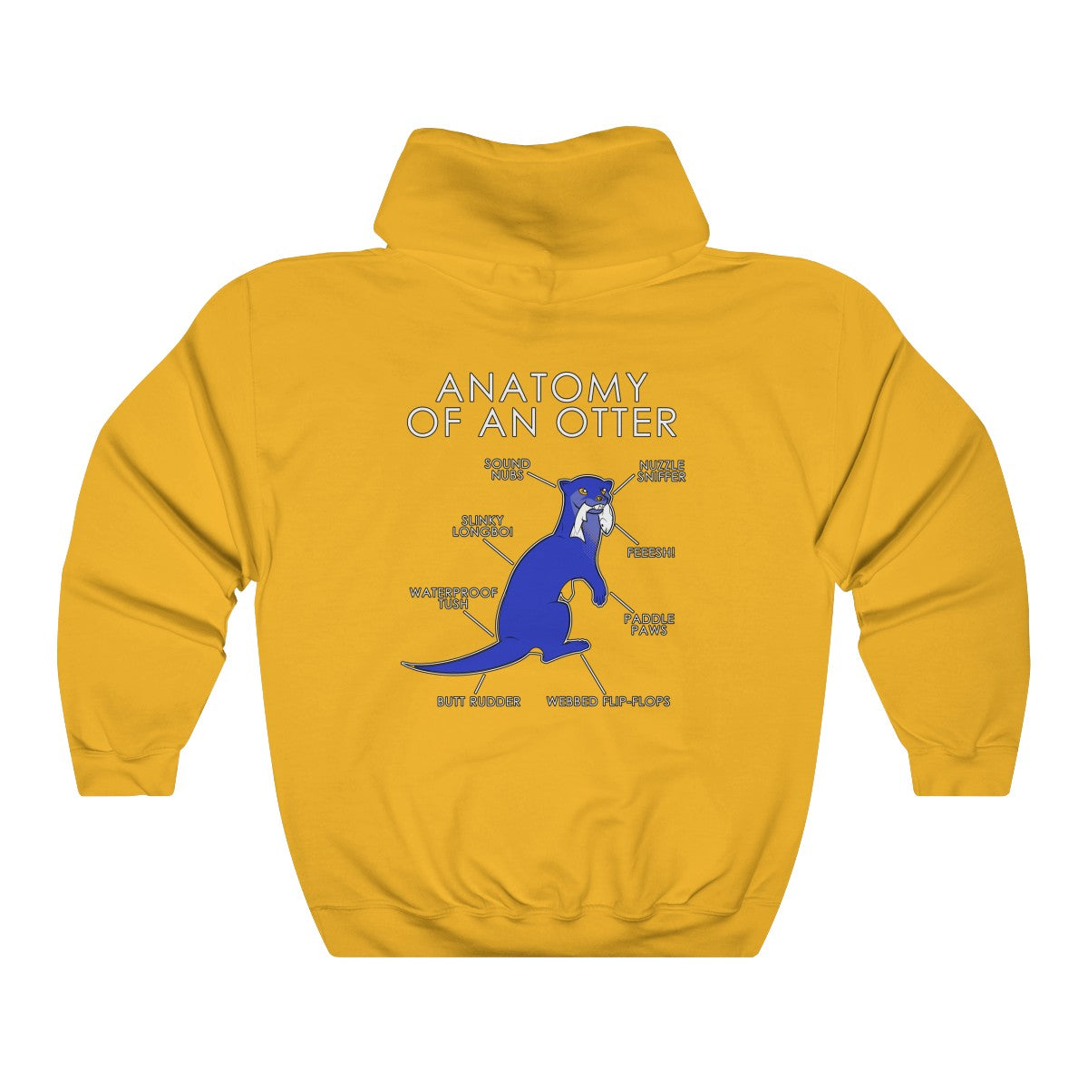 Otter Blue - Hoodie Hoodie Artworktee Gold S 