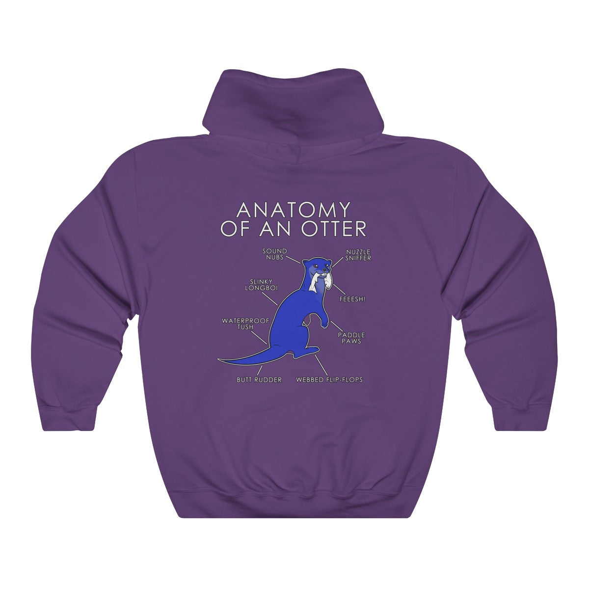 Otter Blue - Hoodie Hoodie Artworktee Purple S 