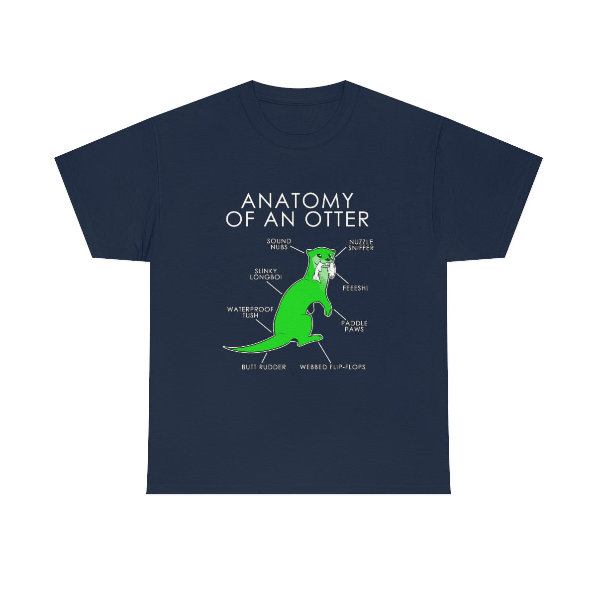 Otter Green - T-Shirt Tank Top Artworktee Navy Blue S 