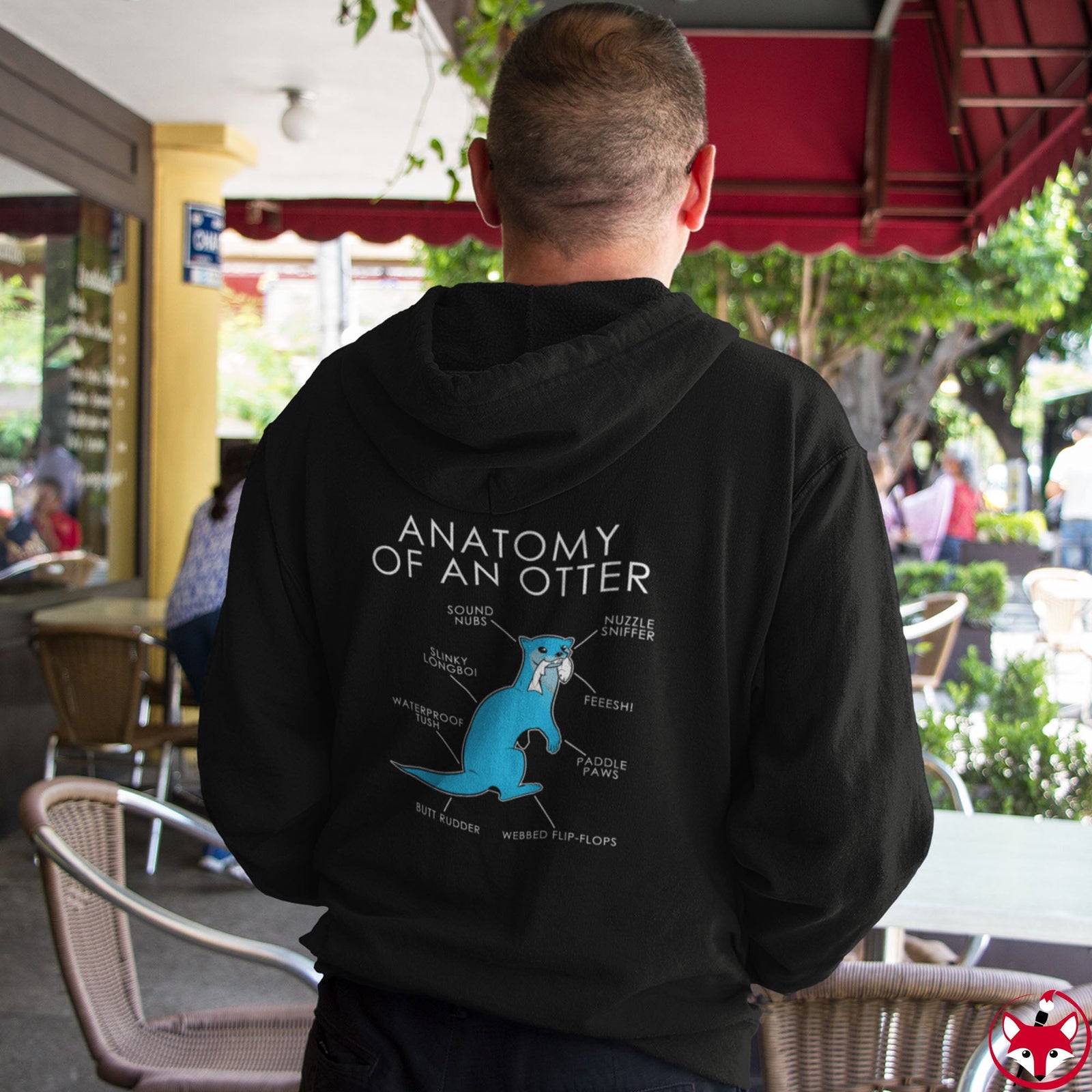 Otter Light Blue - Hoodie Hoodie Artworktee 