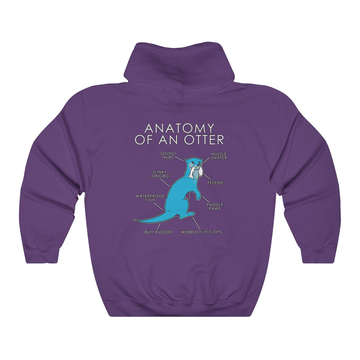 Otter Light Blue - Hoodie Hoodie Artworktee Purple S 