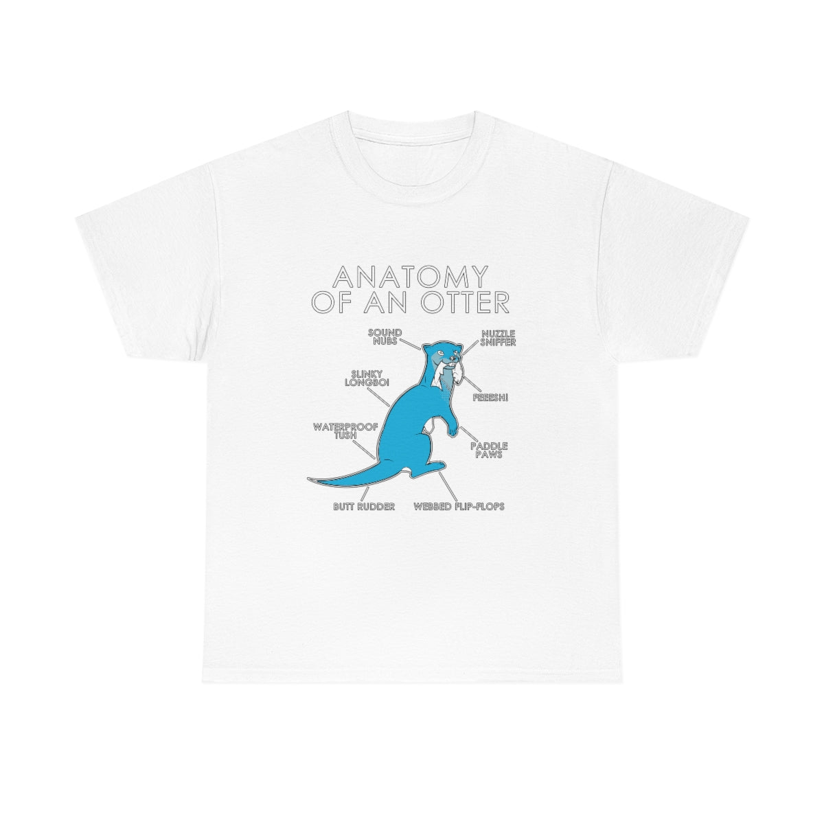 Otter Light Blue - T-Shirt T-Shirt Artworktee White S 