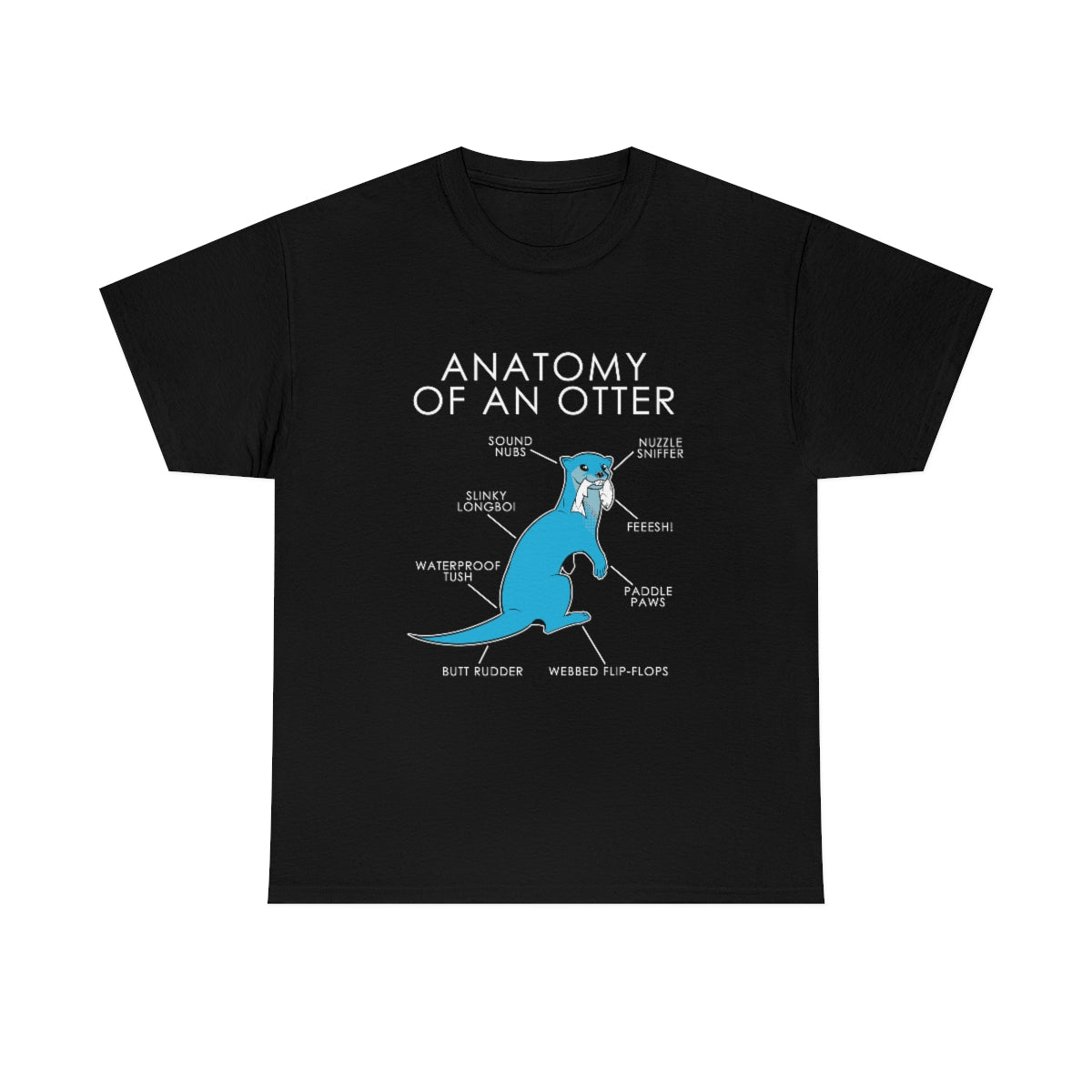 Otter Light Blue - T-Shirt T-Shirt Artworktee Black S 