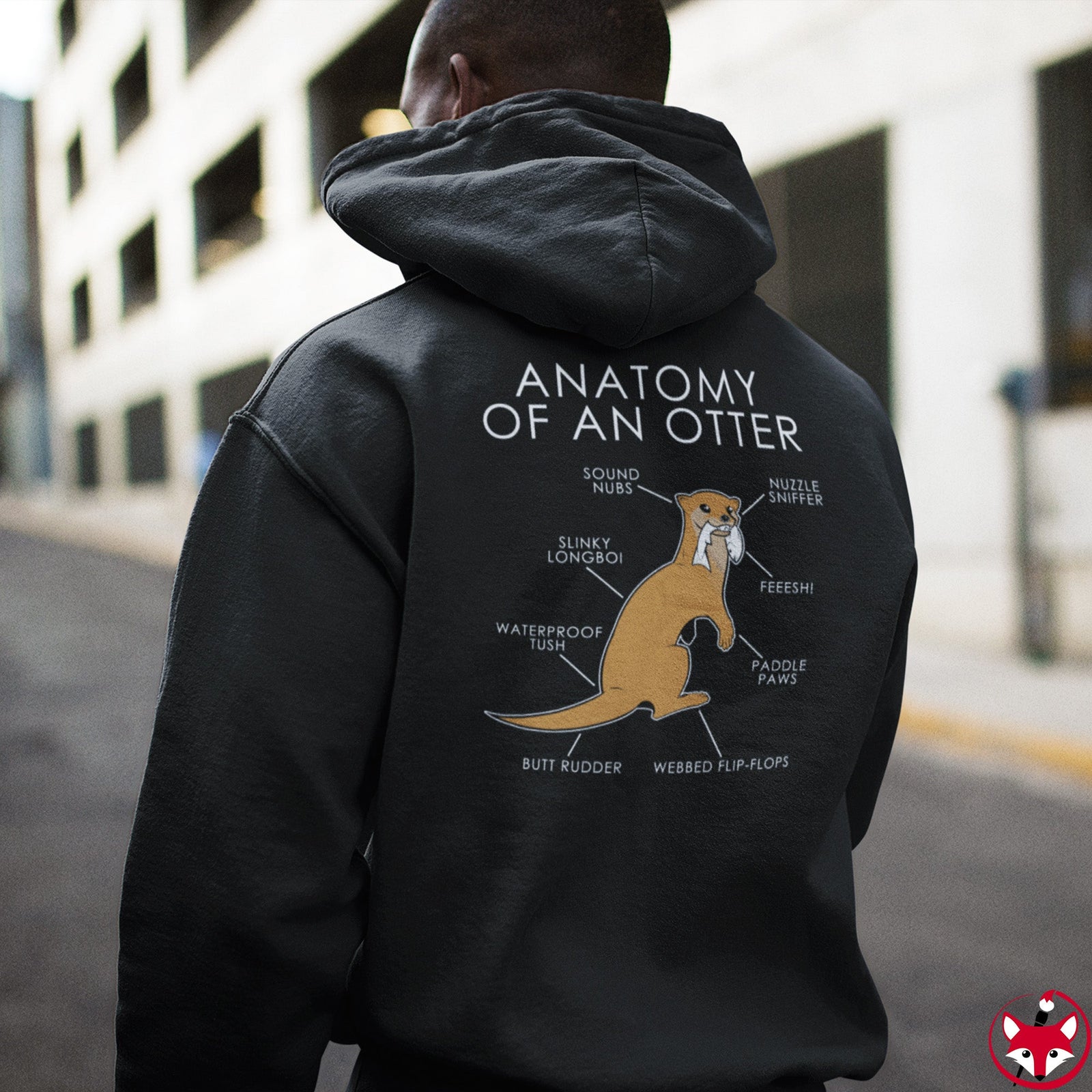 Otter Orange - Hoodie Hoodie Artworktee 