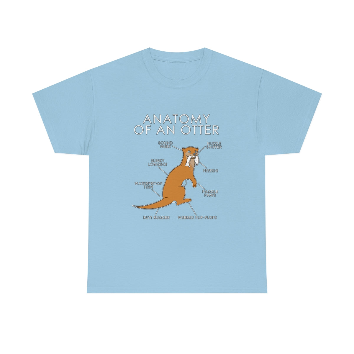 Otter Orange - T-Shirt T-Shirt Artworktee Light Blue S 