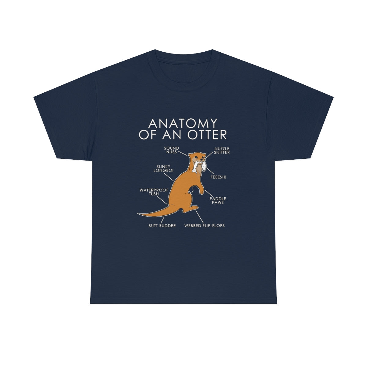 Otter Orange - T-Shirt T-Shirt Artworktee Navy Blue S 