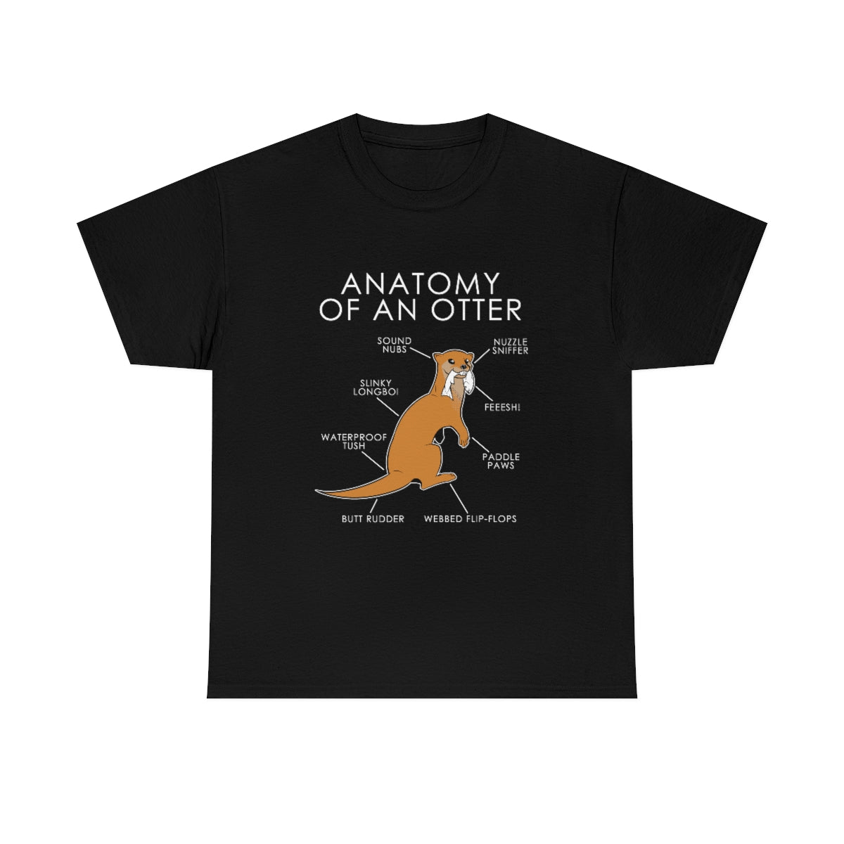 Otter Orange - T-Shirt T-Shirt Artworktee Black S 