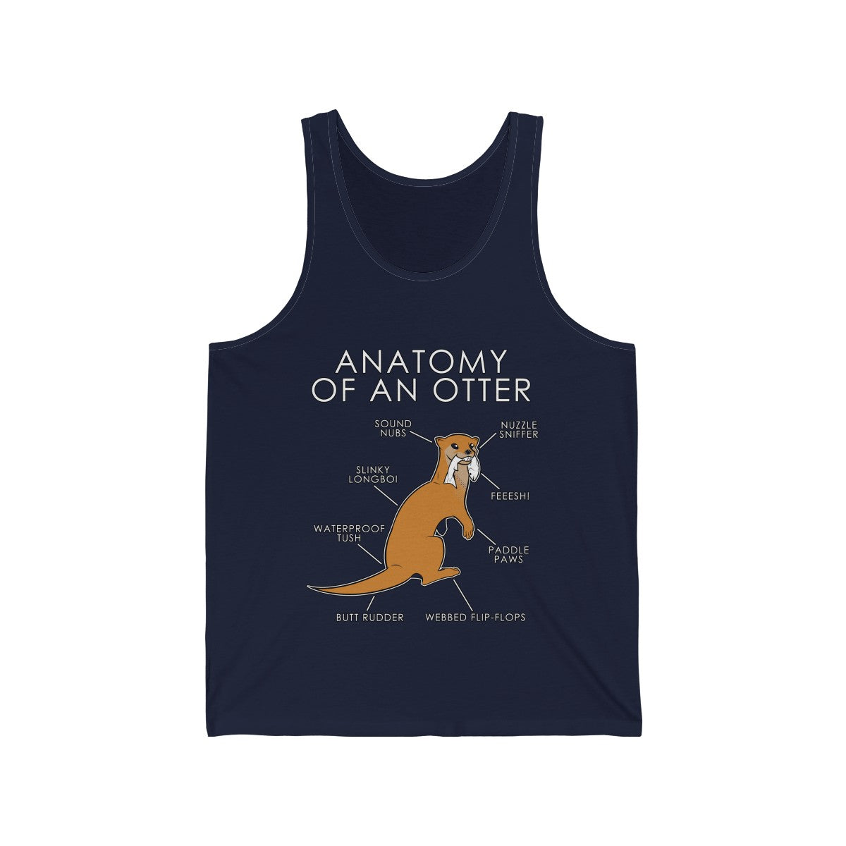 Otter Orange - Tank Top Tank Top Artworktee Navy Blue XS 