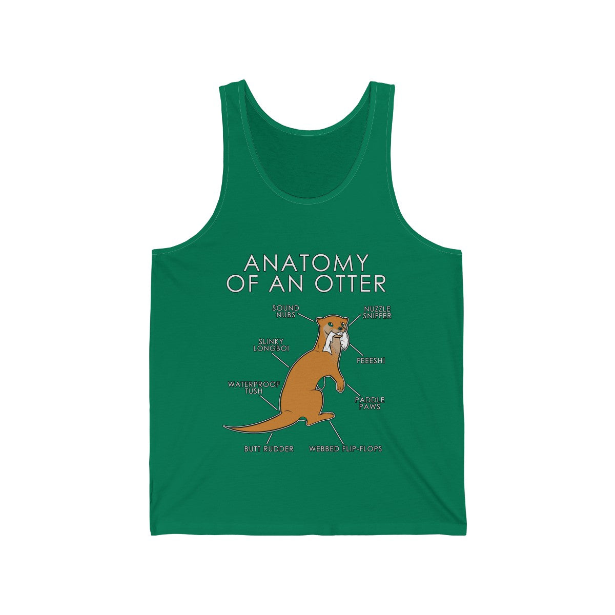 Otter Orange - Tank Top Tank Top Artworktee Green XS 