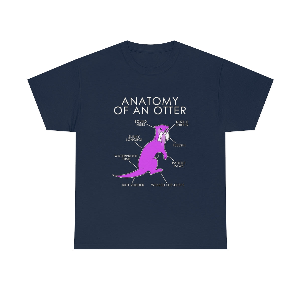 Otter Pink - T-Shirt T-Shirt Artworktee Navy Blue S 