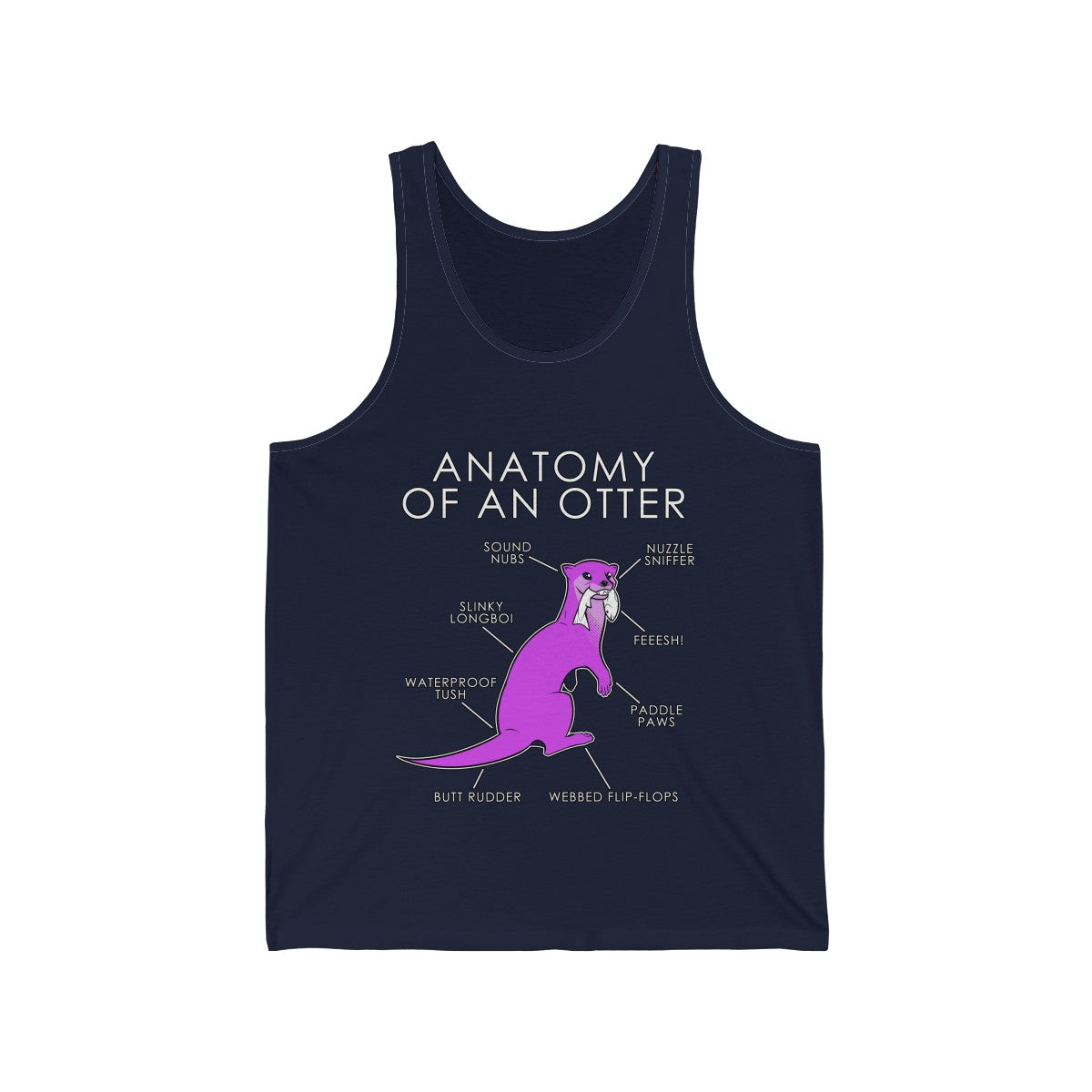 Otter Pink - Tank Top Tank Top Artworktee Navy Blue XS 