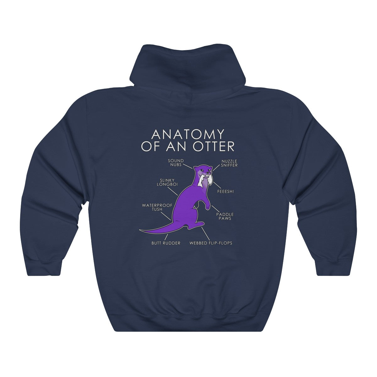 Otter Purple - Hoodie Hoodie Artworktee Navy Blue S 