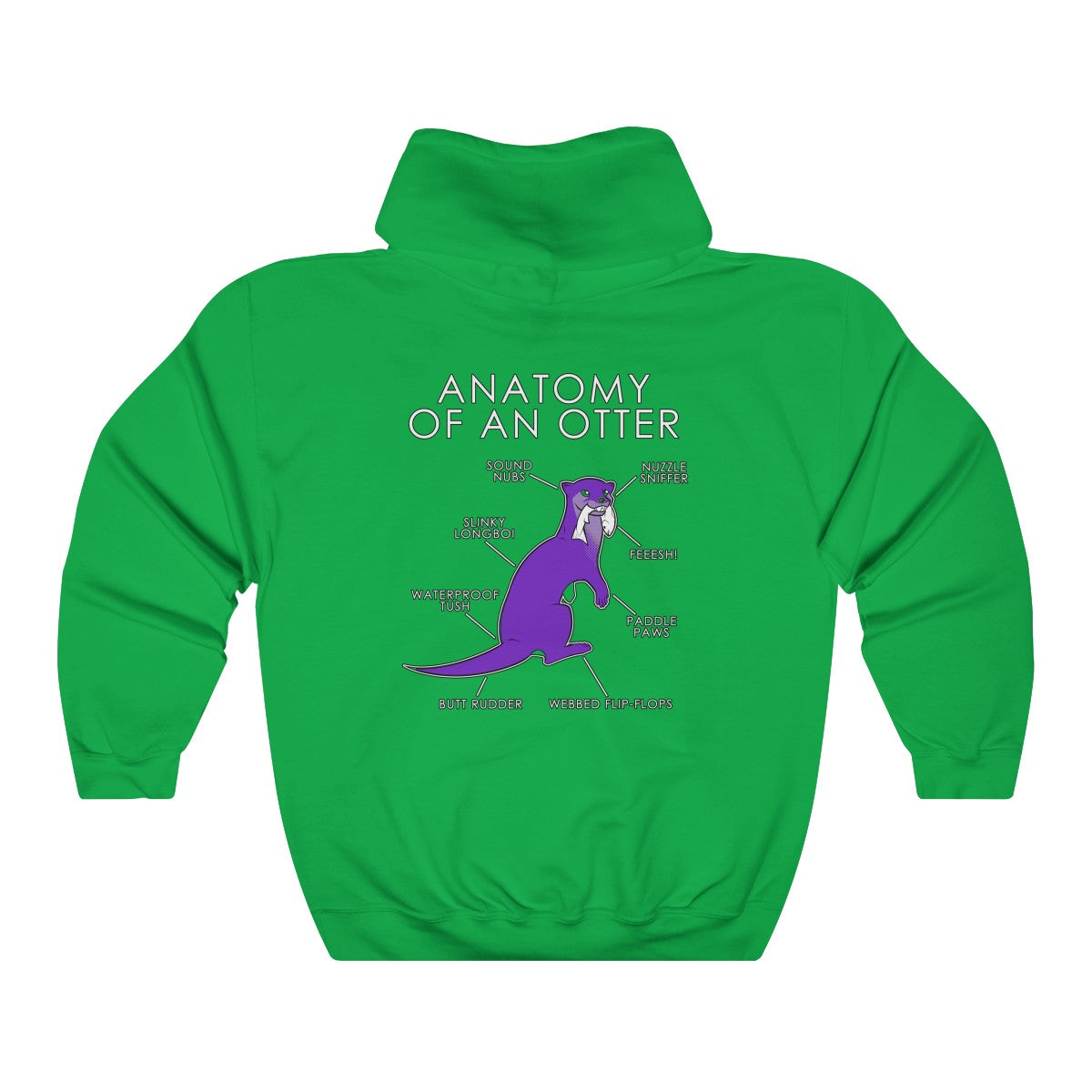 Otter Purple - Hoodie Hoodie Artworktee Green S 