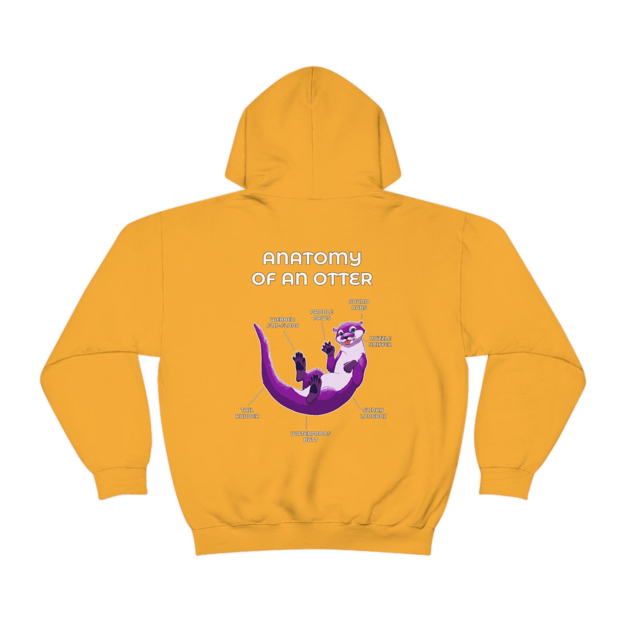 Otter Purple - Hoodie Hoodie Artworktee Gold S 