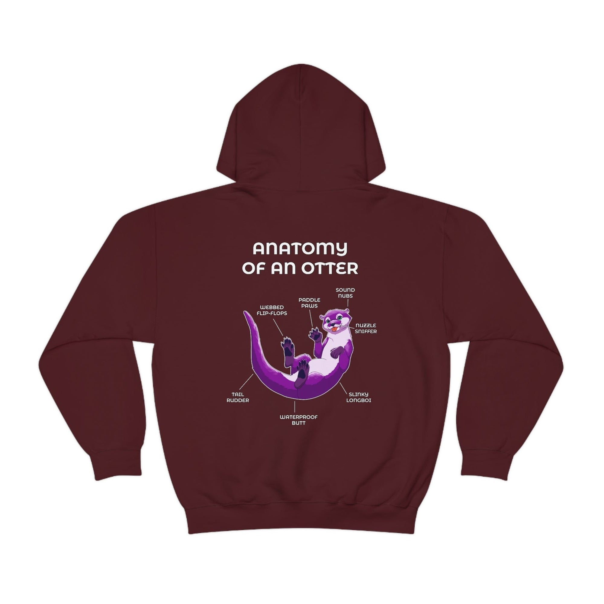 Otter Purple - Hoodie Hoodie Artworktee Maroon S 