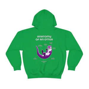 Otter Purple - Hoodie Hoodie Artworktee Green S 