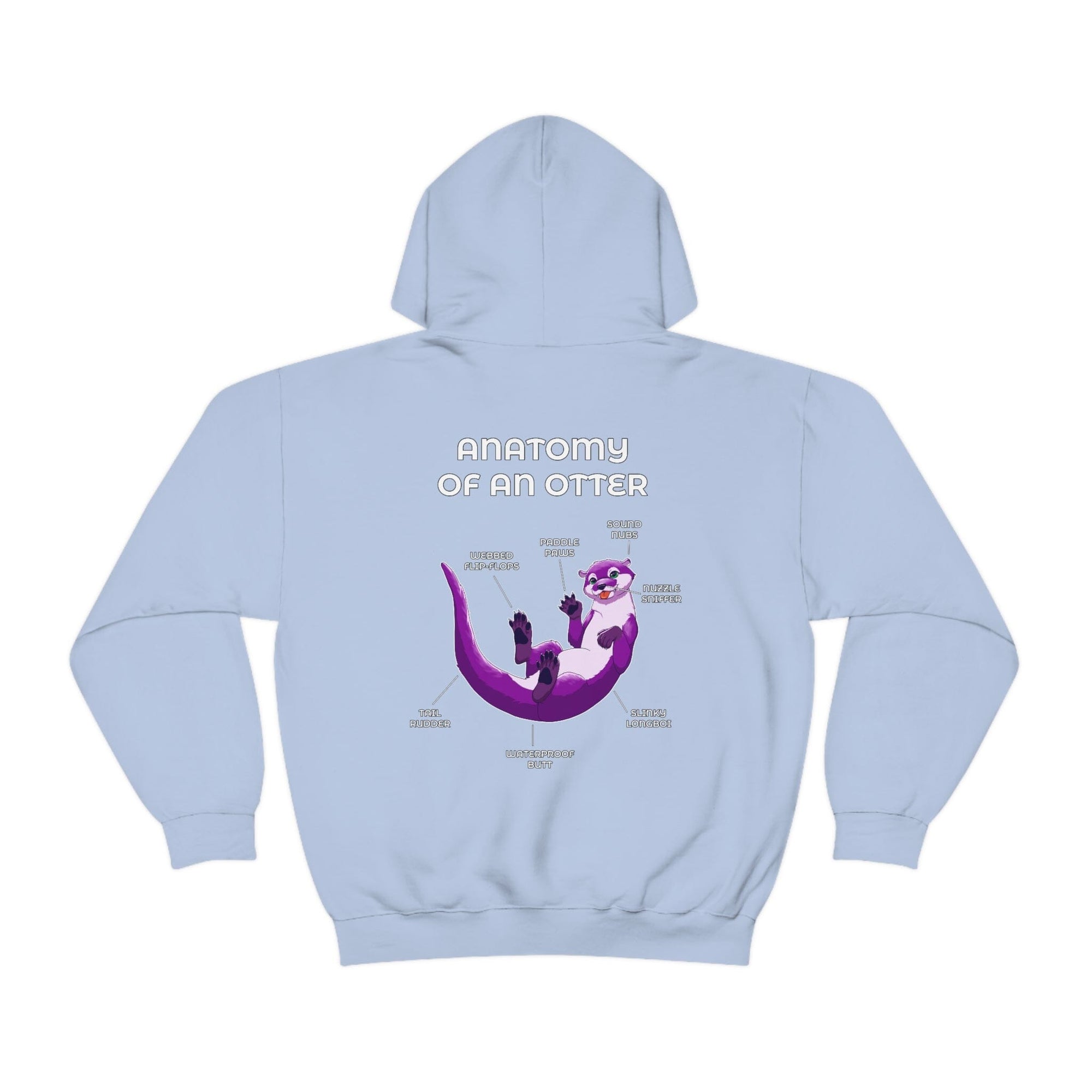 Otter Purple - Hoodie Hoodie Artworktee Light Blue S 